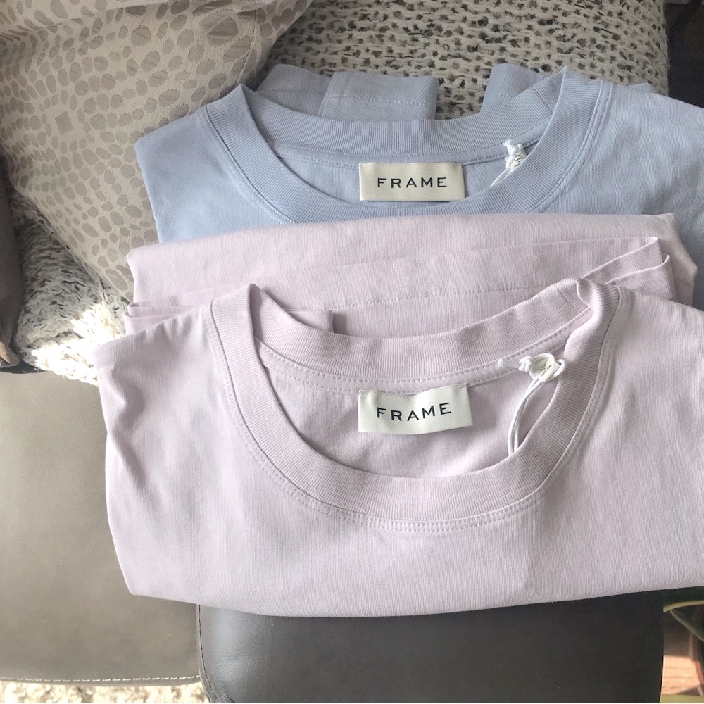 Frame Soft Blue And Lavender T-Shirts